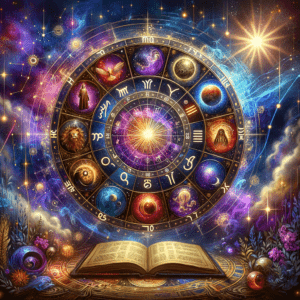 Birth chart wheel divided into the 12 houses in astrology, each sector marked with its life area