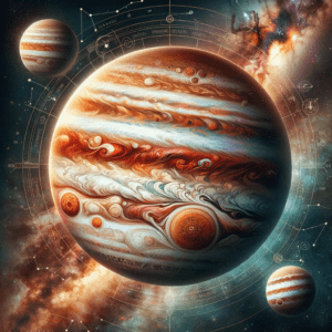 Jupiter in astrology: the planet of expansion and its glyph over a natal chart
