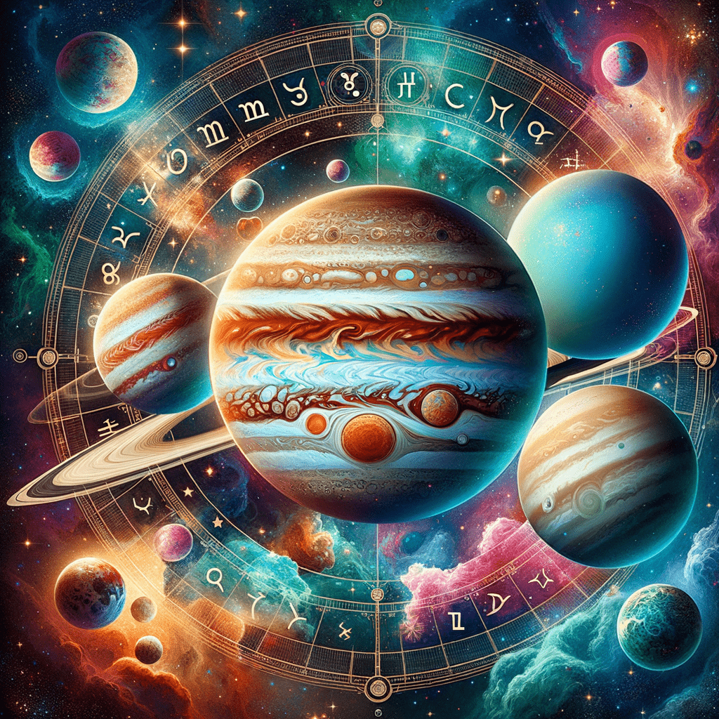Astrology illustration for The Outer Planets