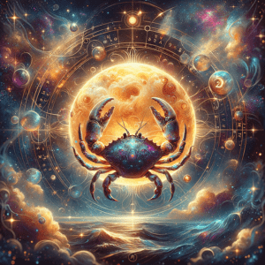Astrology illustration for Sun in Cancer