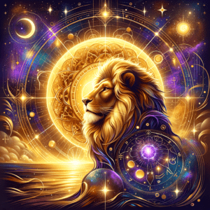 Astrology illustration for Sun in Leo