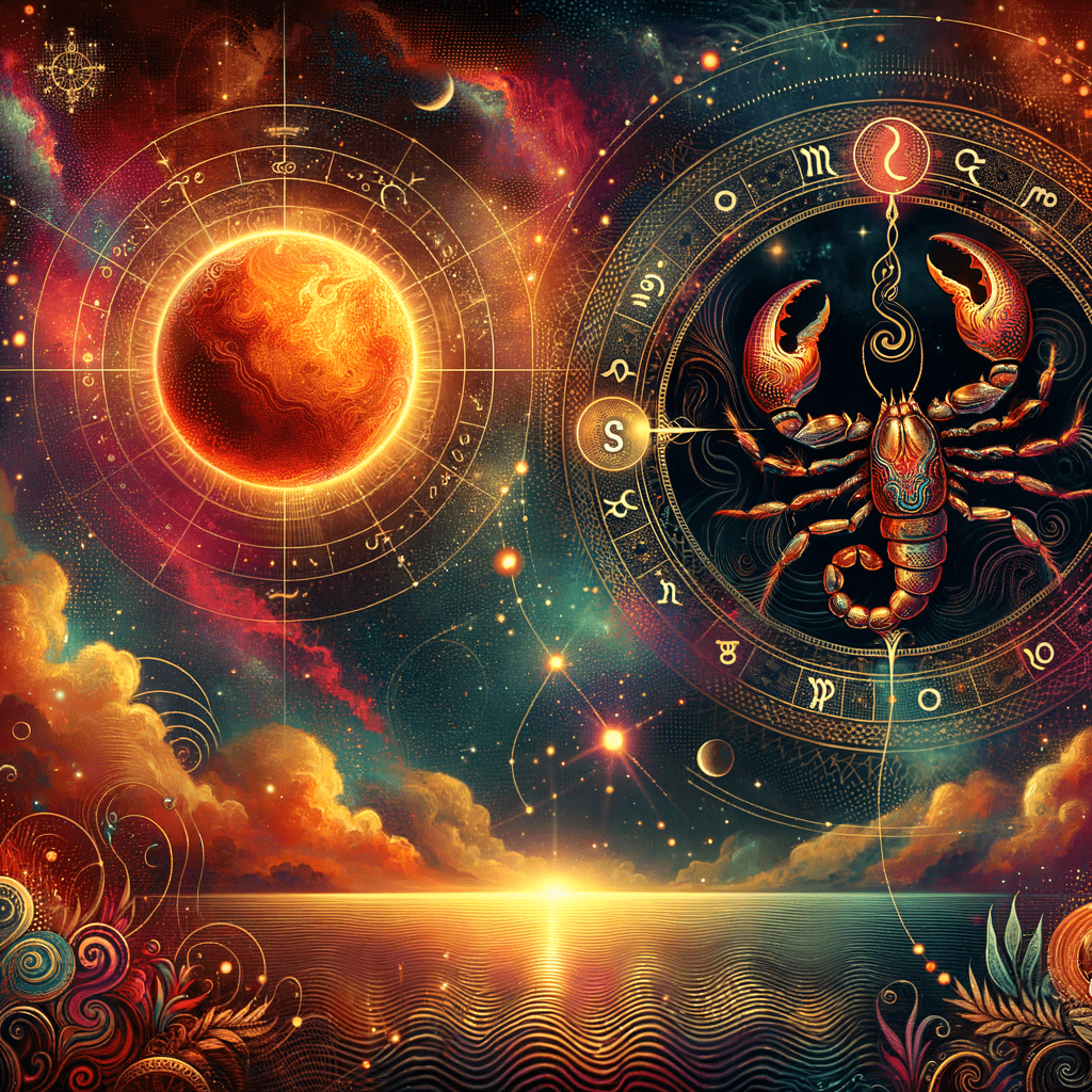 Astrology illustration for Sun in Scorpio