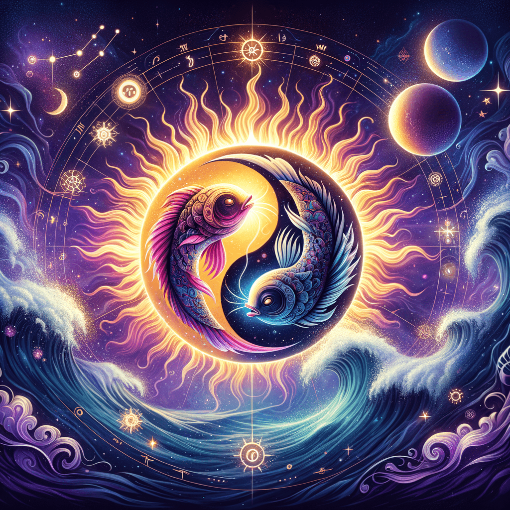 Astrology illustration for Sun in Pisces