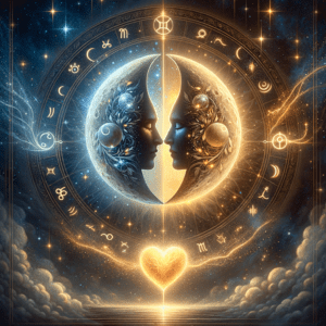 Astrology illustration for Moon in Gemini