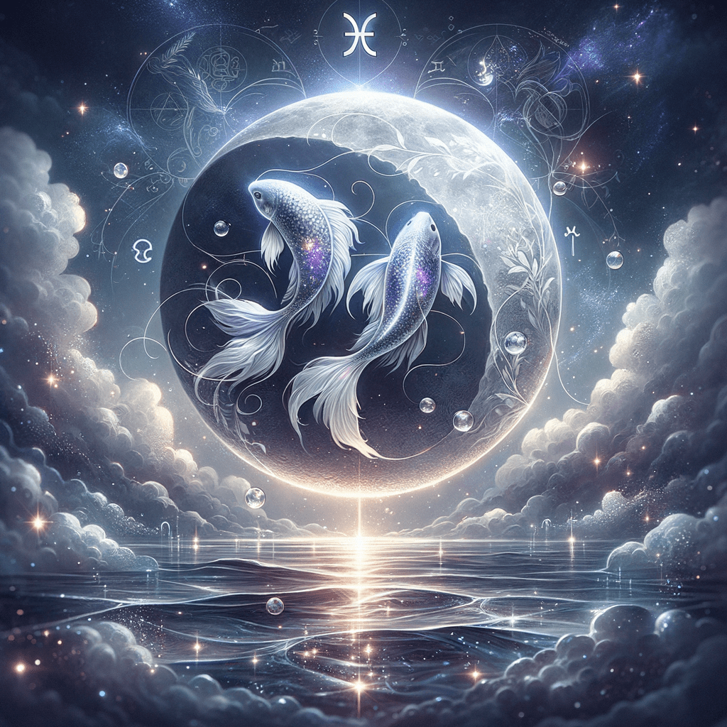 Astrology illustration for Moon in Pisces