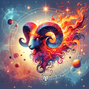 Astrology illustration for Mercury in Aries