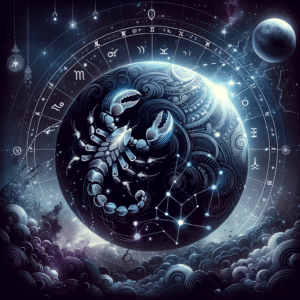 Astrology illustration for Mercury in Scorpio