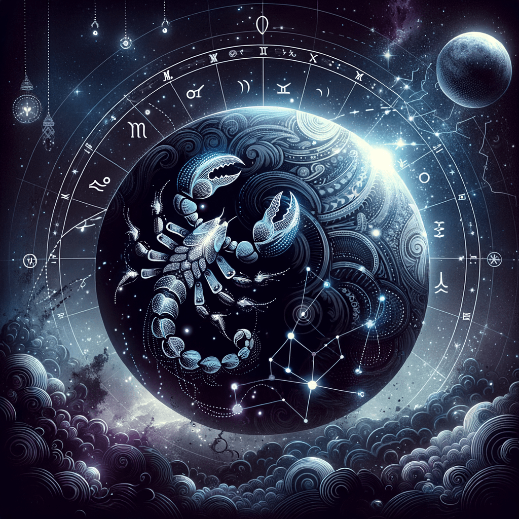 Astrology illustration for Mercury in Scorpio