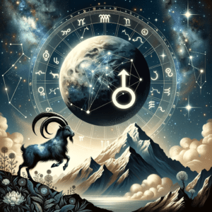 Astrology illustration for Mercury in Capricorn