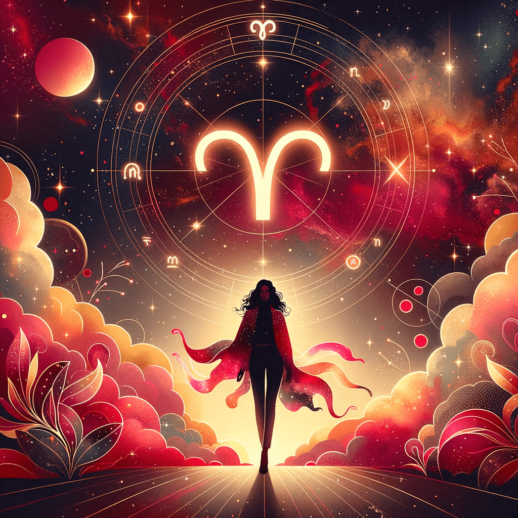 Astrology illustration for Venus in Aries