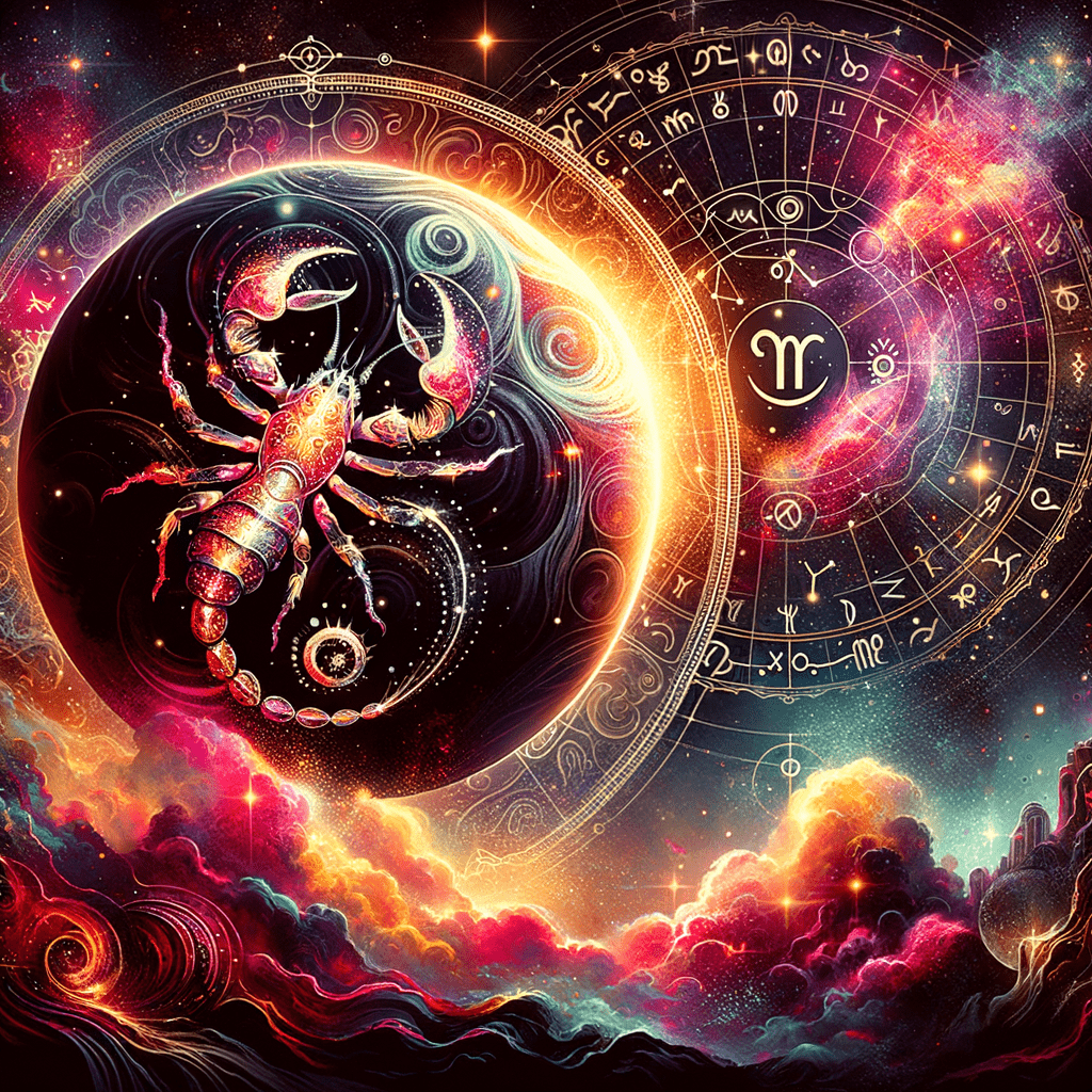 Astrology illustration for Venus in Scorpio, the sign where Venus lingers during her retrograde loops