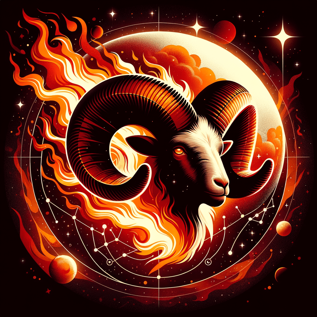 Astrology illustration for Mars in Aries