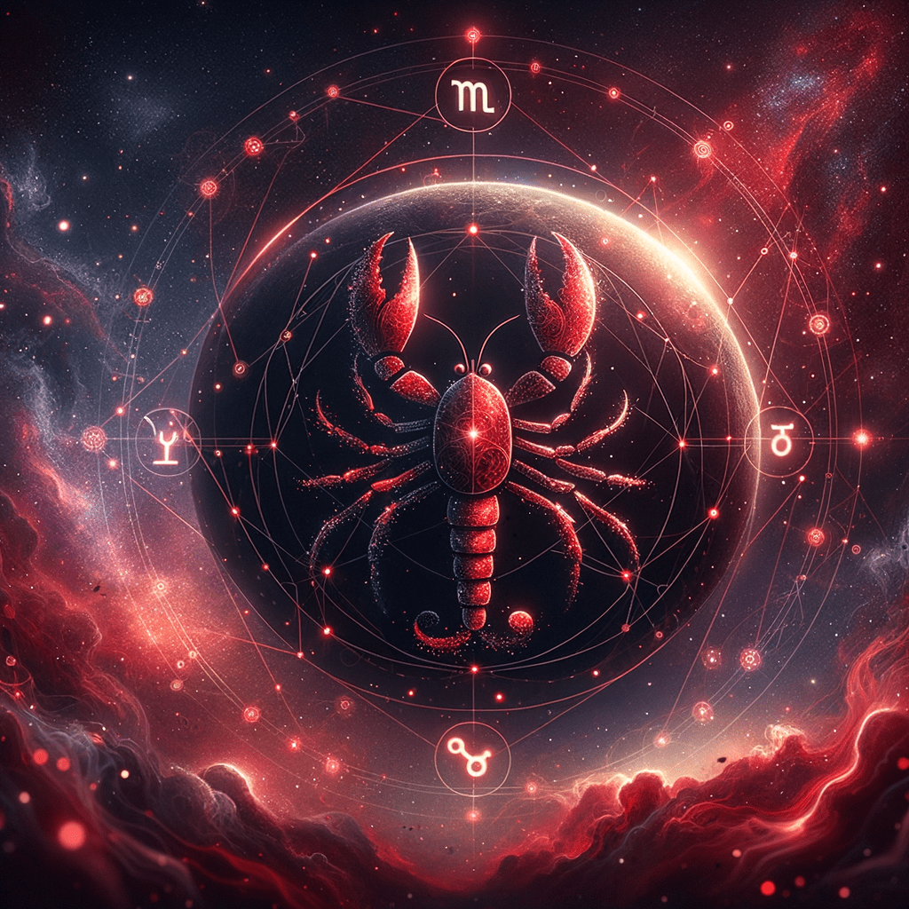 Astrology illustration for Mars in Scorpio