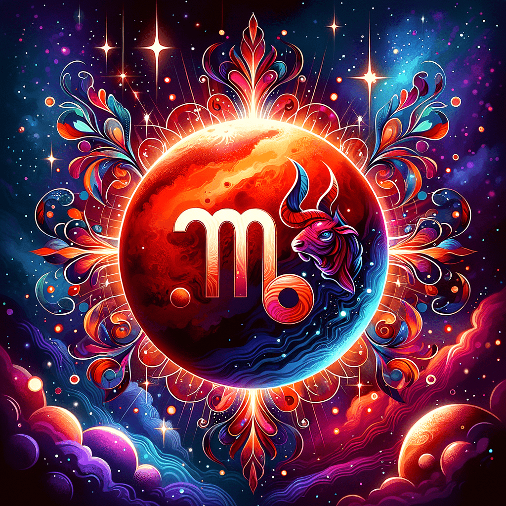 Astrology illustration for Mars in Capricorn