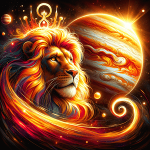 Astrology illustration for Jupiter in Leo