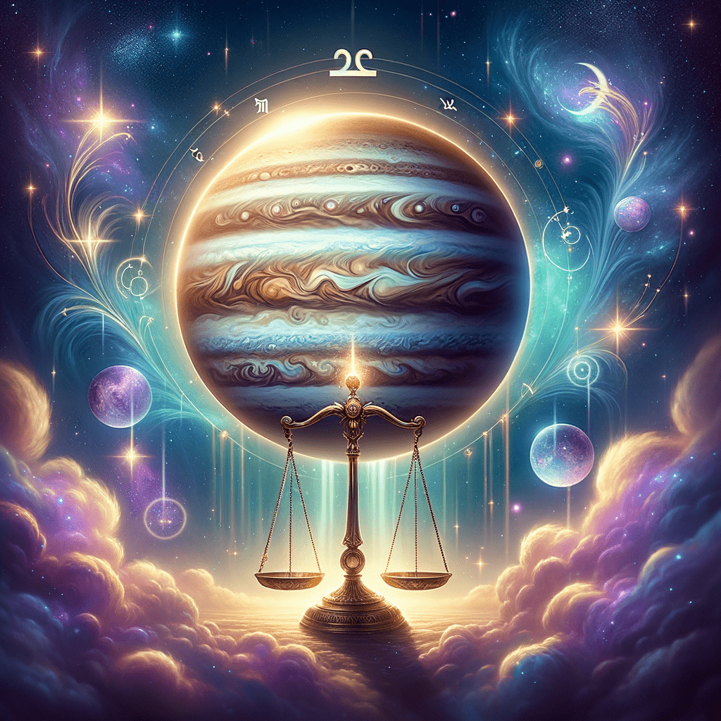 Astrology illustration for Jupiter in Libra