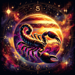 Astrology illustration for Jupiter in Scorpio