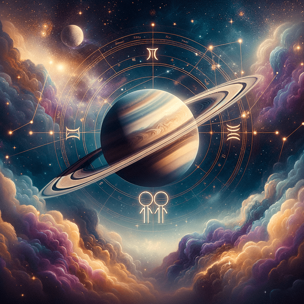 Astrology illustration for Saturn in Gemini