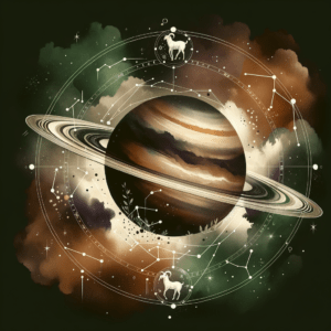 Astrology illustration for Saturn in Capricorn