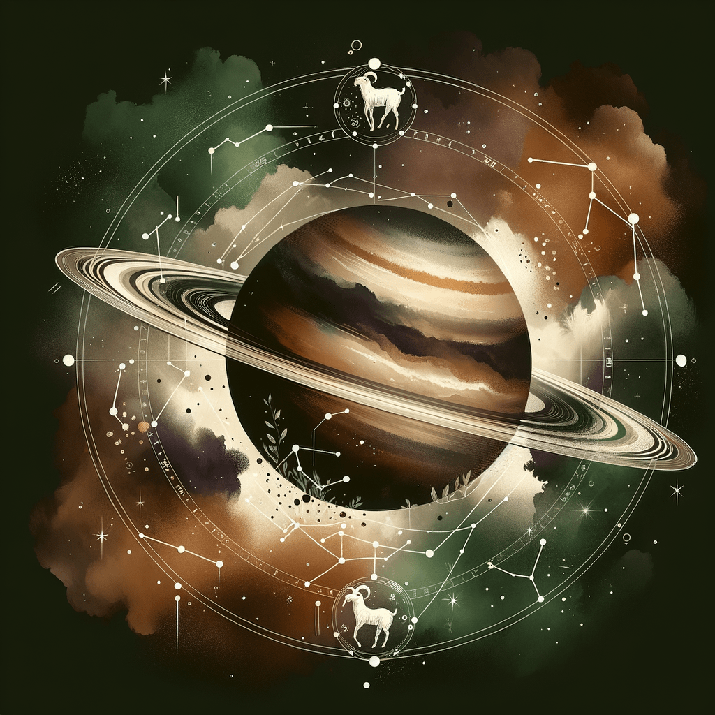 Astrology illustration for Saturn in Capricorn