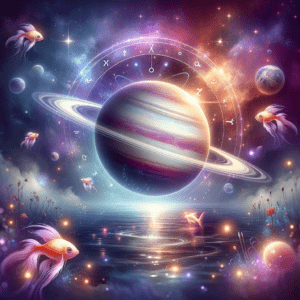 Astrology illustration for Saturn in Pisces
