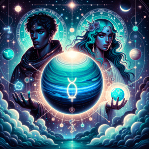 Astrology illustration for Neptune in Gemini Zodiac Sign