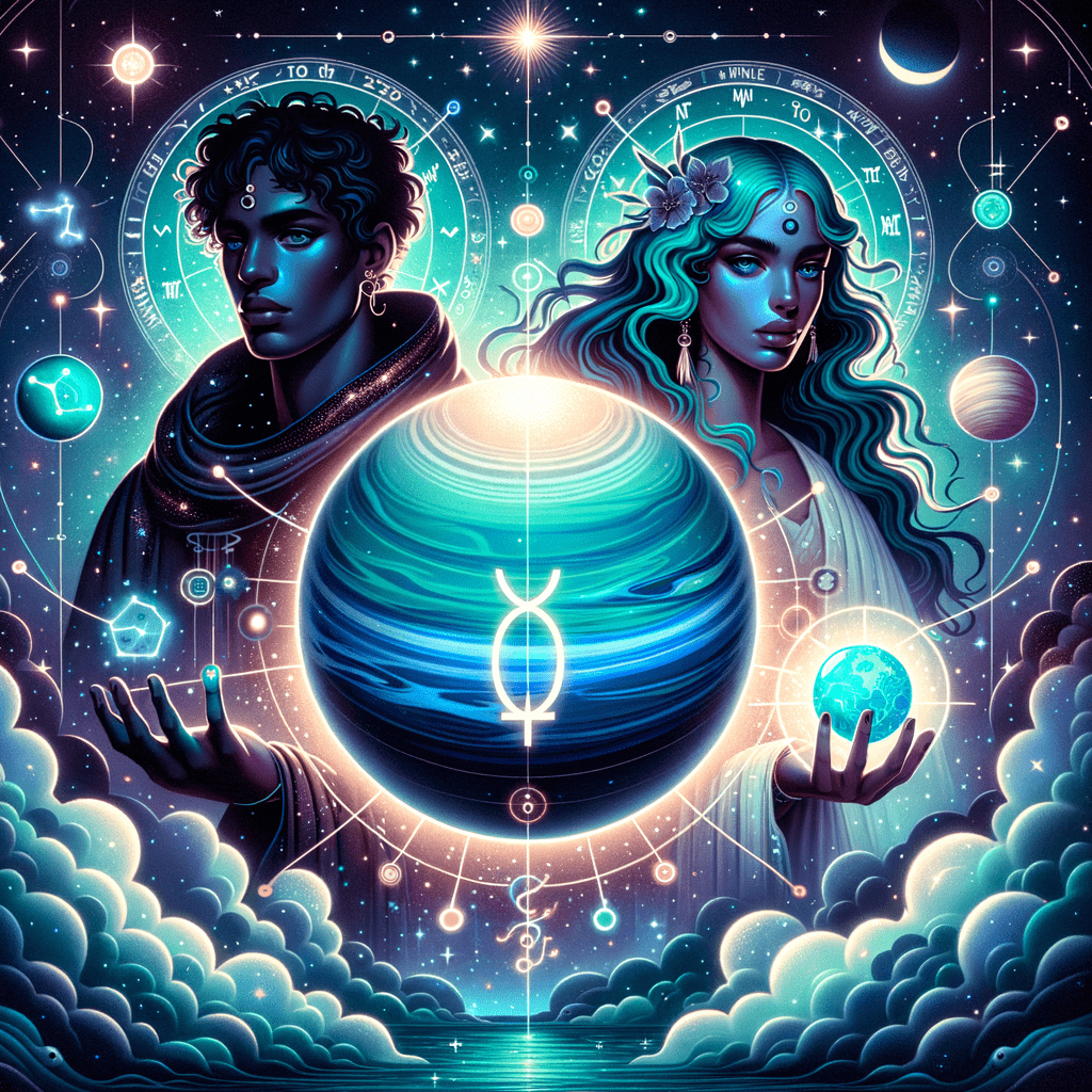 Astrology illustration for Neptune in Gemini Zodiac Sign