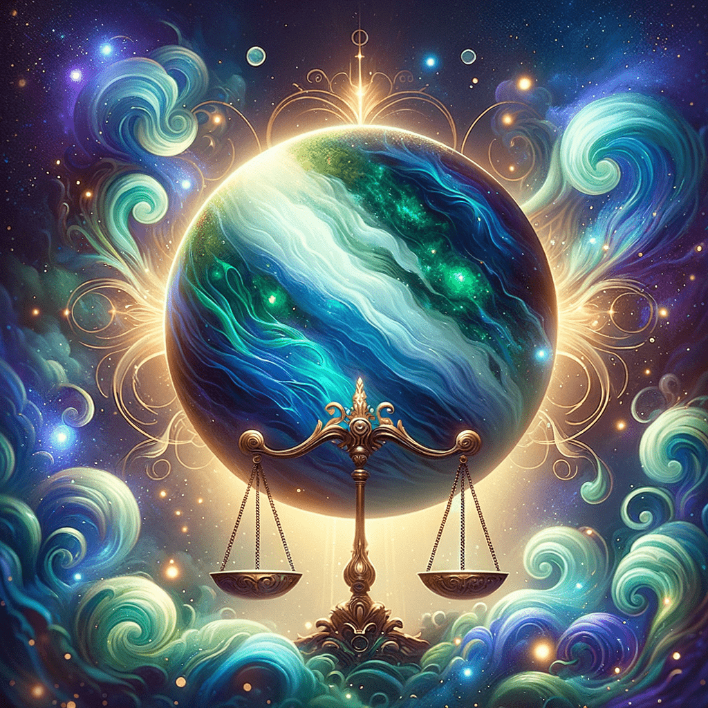 Astrology illustration for Neptune in Libra