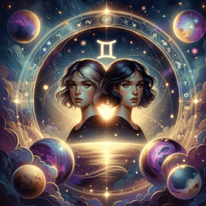 Astrology illustration for Pluto in Gemini