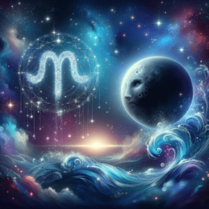 Astrology illustration for Pluto in Aquarius