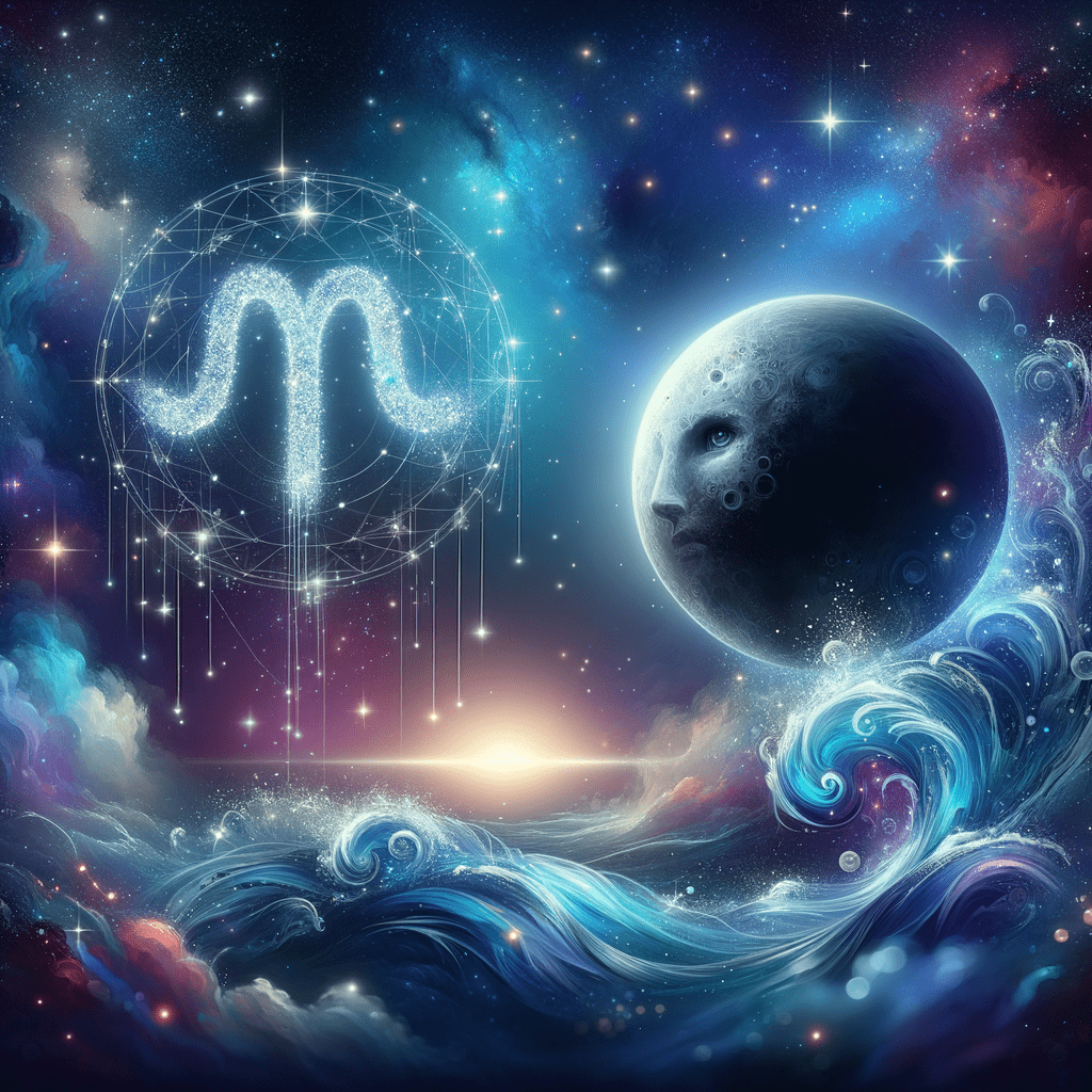 Astrology illustration for Pluto in Aquarius