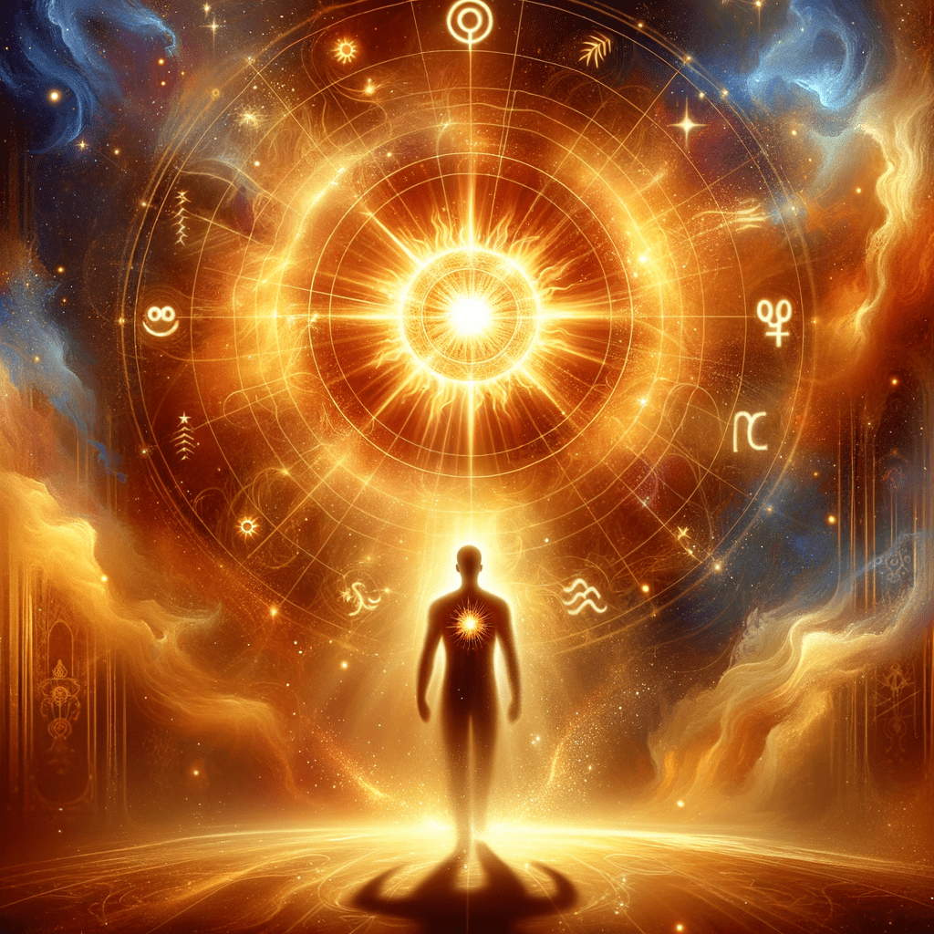 Astrology illustration for Sun in the 1st house