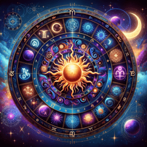 Astrology illustration for Sun in the 7th house