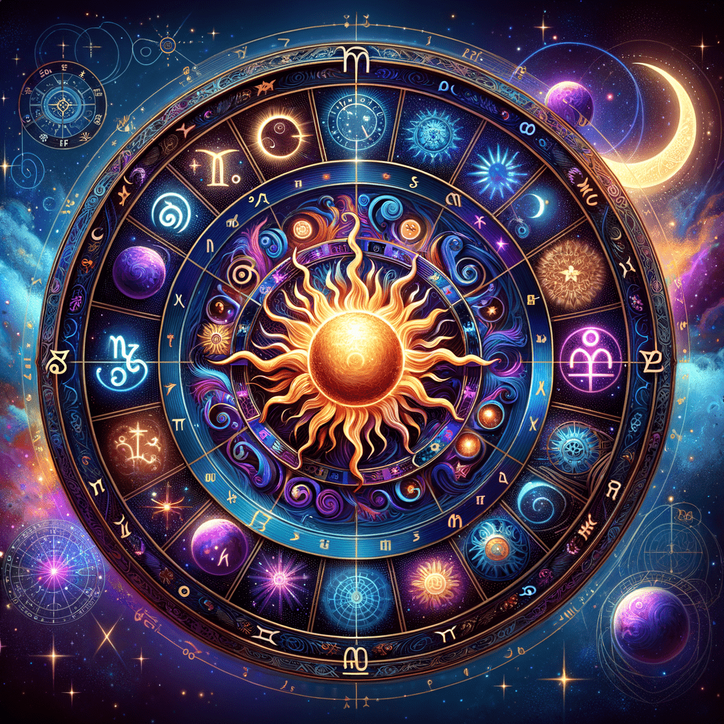Astrology illustration for Sun in the 7th house