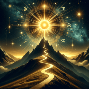 Astrology illustration for Sun in the 10th house