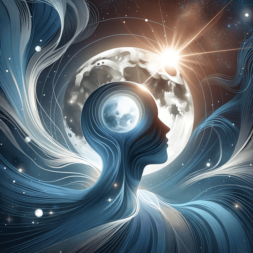 Astrology illustration for Moon in the 1st house