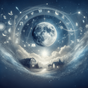 Astrology illustration for Moon in the 3rd house