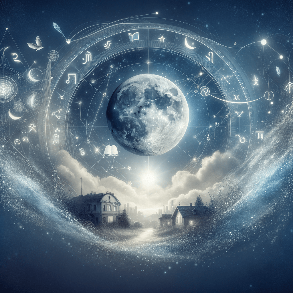 Astrology illustration for Moon in the 3rd house