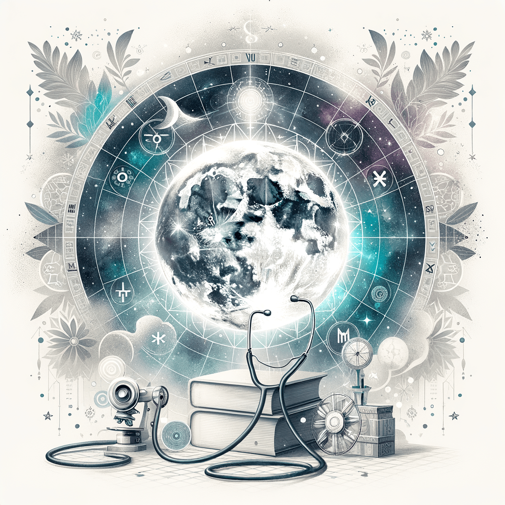 Astrology illustration for Moon in the 6th house