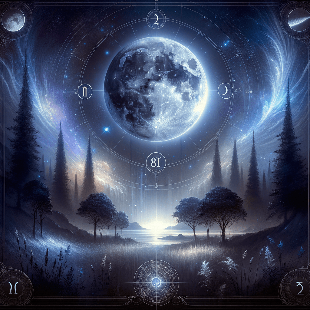 Astrology illustration for Moon in the 8th house