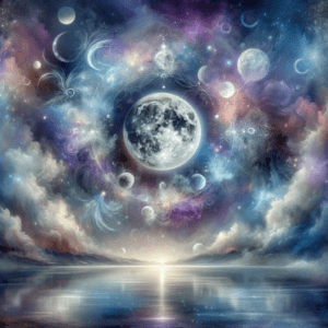 Astrology illustration for Moon in the 12th house