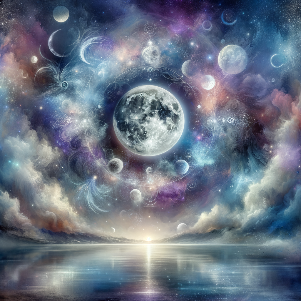 Astrology illustration for Moon in the 12th house