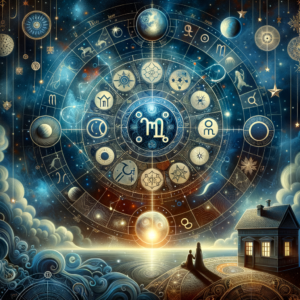 Astrology illustration for Mercury in the 4th house