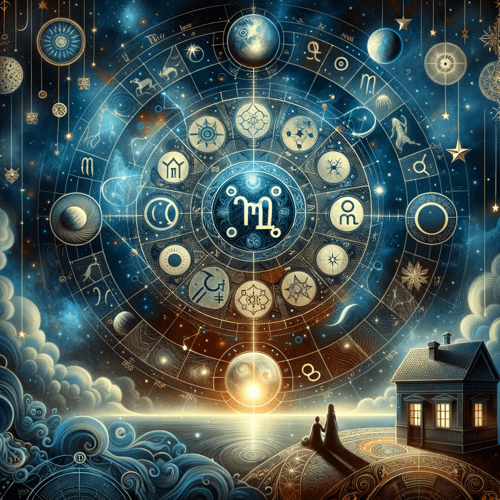 Astrology illustration for Mercury in the 4th house