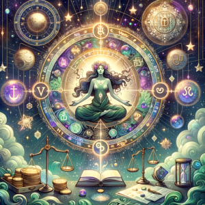 Astrology illustration for Venus in the 2nd house
