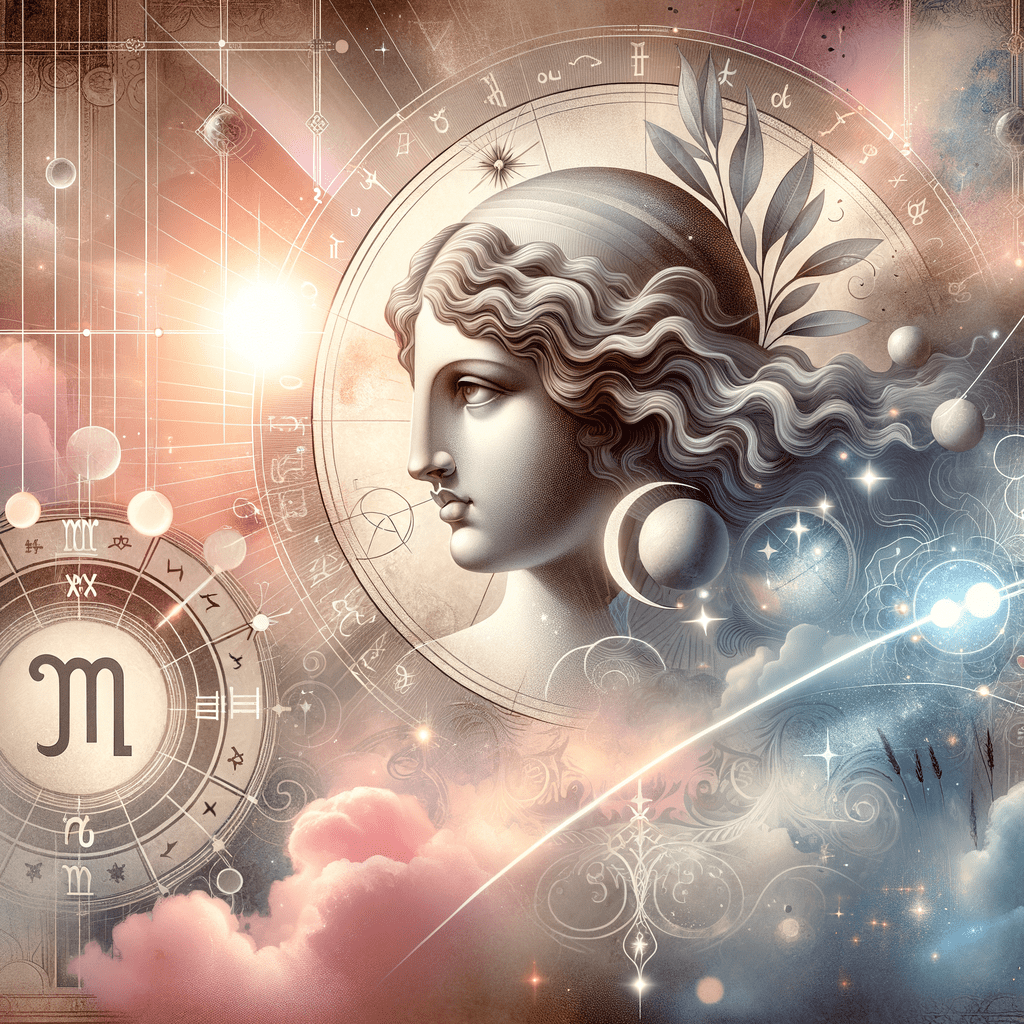 Astrology illustration for Venus in the 7th house