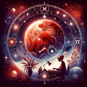 Astrology illustration for Mars in the 6th house