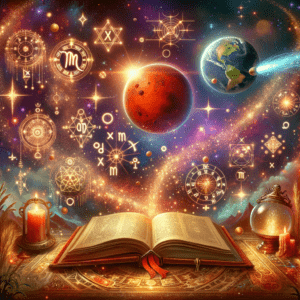 Astrology illustration for Mars in the 9th house