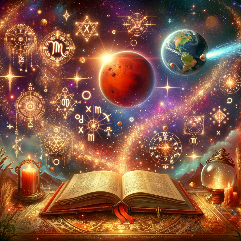 Astrology illustration for Mars in the 9th house