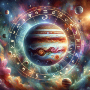 Astrology illustration for Jupiter in the 1st house
